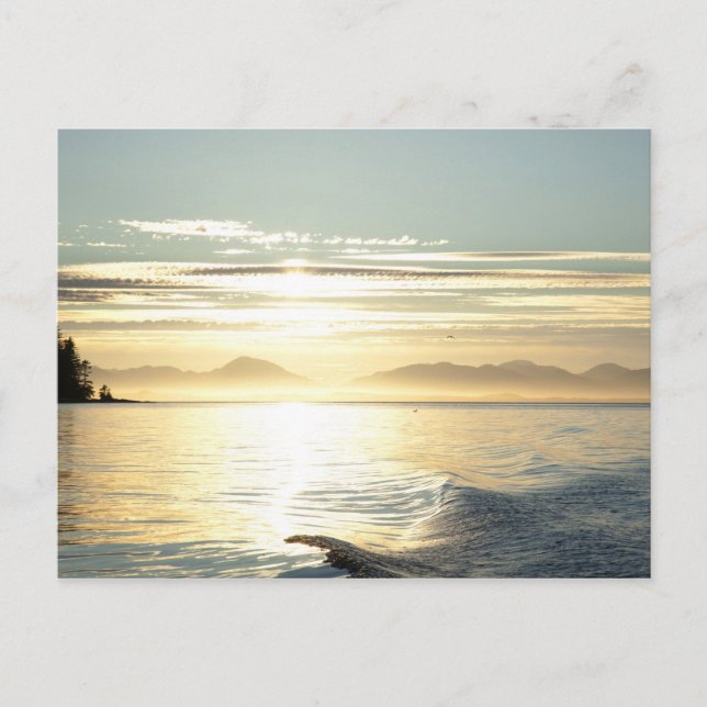 Cartão Postal EUA, Alasca, Sudeste perto de Ketchikan, pôr do so (Frente)