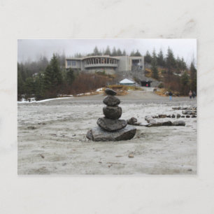Cartão Postal EUA - Alaska - Juneau - Mendenhall & Inukshuk