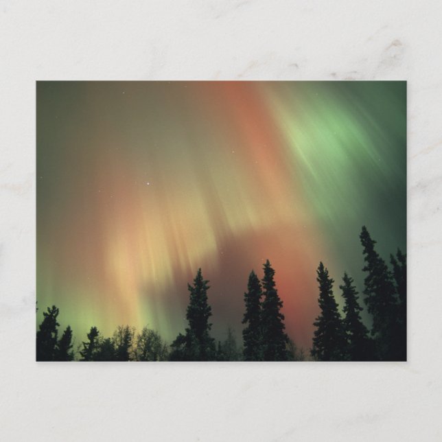 Cartão Postal EUA, área de Fairbanks, Alaska Central, Aurora 3 (Frente)