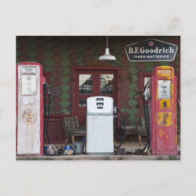 Cartão Postal EUA, Arizona. Cloreto Ghost Town, gás antigo (Frente)