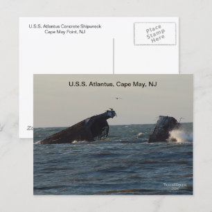 Cartão Postal EUA Atlantus Ship, New Jersey Postcard
