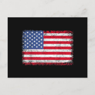 Cartão Postal EUA Bandeira Patriótica Americana Para Homens Meni