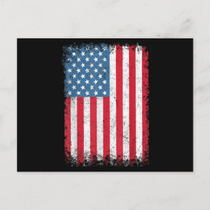 Cartão Postal EUA Bandeira Patriótica Americana Para Homens Meni