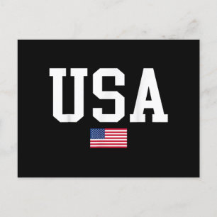Cartão Postal EUA Bandeira Patriótica Americana Para Homens Meni