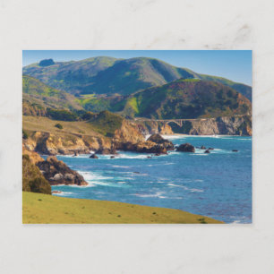 Cartão Postal EUA, Califórnia. Panorama de Big Sur com Bixby