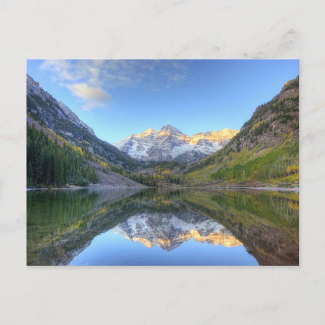 Cartão Postal EUA, Colorado, Maroon Bells-Snowmass (Frente)