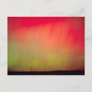 Cartão Postal EUA, Idaho. Aurora borealis, luzes de norte às 2