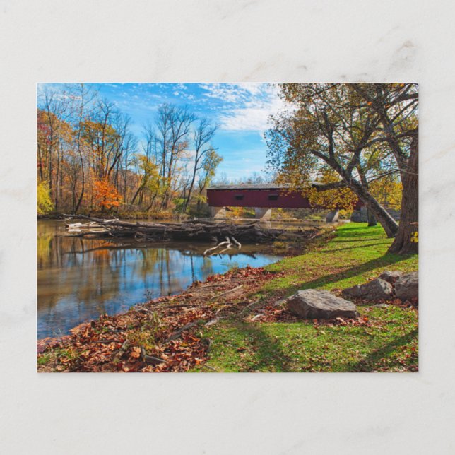 Cartão Postal EUA, Indiana, Cataract Cai no Recreio Estatal (Frente)