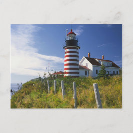 Cartão Postal EUA, Maine, Lubec. Farol Quoddy West