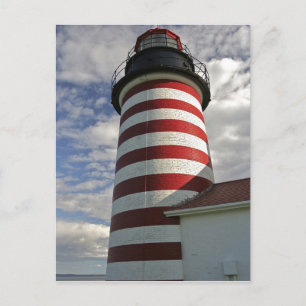 Cartão Postal EUA, Maine, Lubec. West Quoddy Head LIghthouse