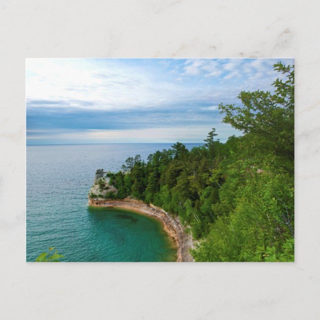 Cartão Postal EUA, Michigan. Formação de Rock Miner's Castle 3 (Frente)