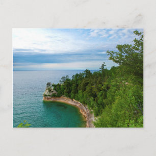 Cartão Postal EUA, Michigan. Formação de Rock Miner's Castle 3