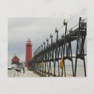 Cartão Postal EUA, Michigan, Lake Michigan Shore, Grand Haven: