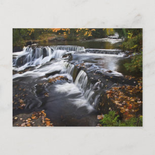 Cartão Postal EUA, Michigan, Península Superior. Bond Falls e