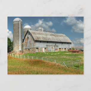 Cartão Postal EUA, Minnesota Celeiro E Silo