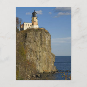 Cartão Postal EUA, Minnesota. Farol Split Rock no Lago