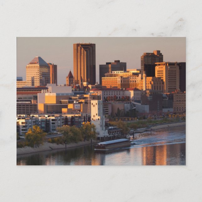 Cartão Postal EUA, Minnesota, Minneapolis, Rua Paul 3. (Frente)