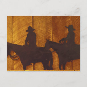 Cartão Postal EUA, Montana, Cowboys do rio Boulder a cavalo