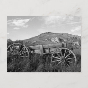 Cartão Postal EUA, Montana, Parque Estadual Bannack Velha carroç
