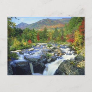 Cartão Postal EUA, Nova Iorque. Uma cachoeira no Adirondack