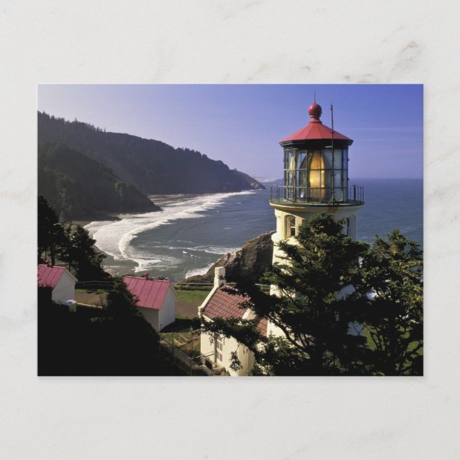 Cartão Postal EUA, Oregon, Florença. Farol de Cabeça Heceta (Frente)