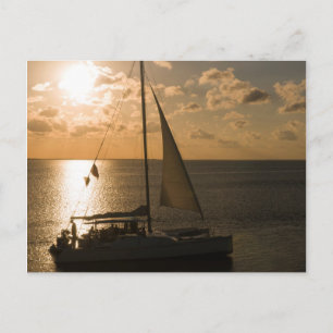 Cartão Postal EUA, Texas, South Padre Island. Barco à vela