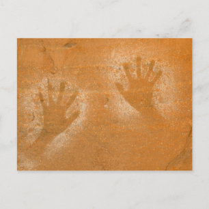 Cartão Postal EUA, Utah, Impressões de mãos pictográficas em are