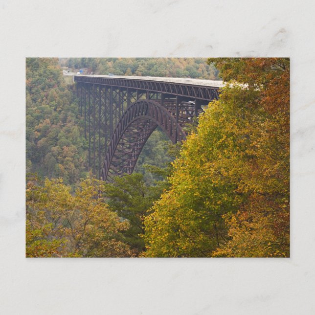 Cartão Postal EUA, Virgínia Ocidental, Fayetteville. Novo rio (Frente)