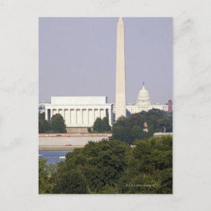 Cartão Postal EUA, Washington DC, Washington Monument e EUA