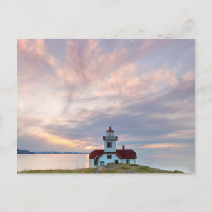 Cartão Postal EUA, Washington, Ilhas San Juan. Pôr do sol