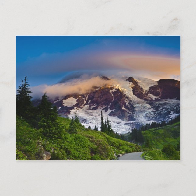 Cartão Postal EUA, Washington, Mt. Rainier. Sol da manhã (Frente)
