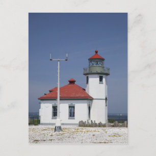 Cartão Postal EUA, Washington, Seattle, Farol Alki Point,