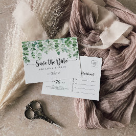 Cartão Postal Eucalipto Minimalista Horizontal Salve o Dia