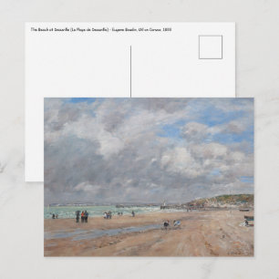 Cartão Postal Eugene Boudin - A praia em Deauville