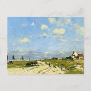 Cartão Postal Eugene Boudin - As dunas em Etaples