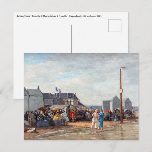 Cartão Postal Eugene Boudin - Hora do banho em Trouville