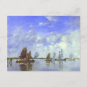 Cartão Postal Eugene Boudin - O Meuse em Dordrecht
