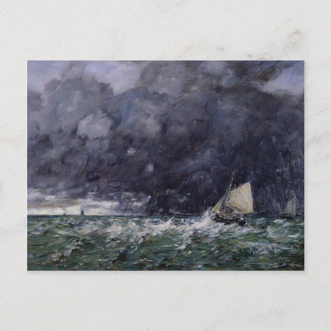 Cartão Postal Eugene Boudin - Rough Seas (Frente)