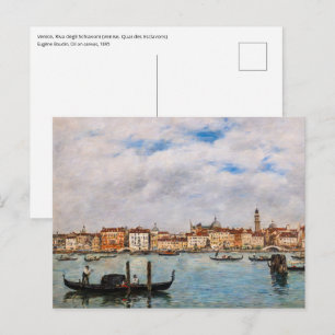 Cartão Postal Eugene Boudin - Veneza, Riva degli Schiavoni