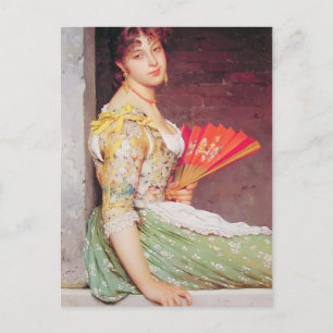 Cartão Postal Eugene de Blaas - Sonhando de Dia