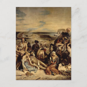 Cartão Postal Eugene Delacroix-Scenes do Massacre de Chios