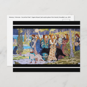 Cartão Postal Eugene Grasset - Harmony Decorative Panel