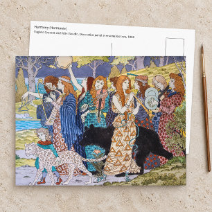Cartão Postal Eugene Grasset - Painel Decorativo Harmonia