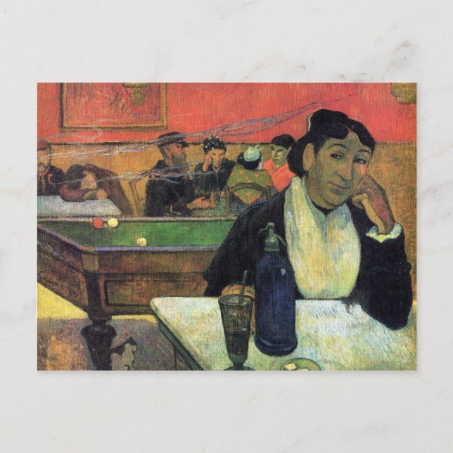 Cartão Postal Eugène Henri Paul Gauguin - Madame Ginoux no Café (Frente)