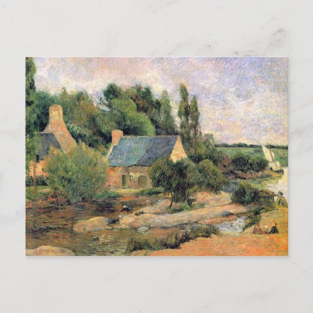 Cartão Postal Eugène Henri Paul Gauguin - Mulheres-Washermulhere (Frente)