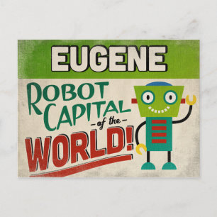 Cartão Postal Eugene Oregon Robot - Funny Vintage