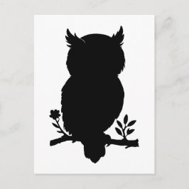 Cartão Postal Eule - Scherenschnitt
