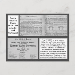 Cartão Postal Eunice Newton Foote Cientista de Mudanças Climátic