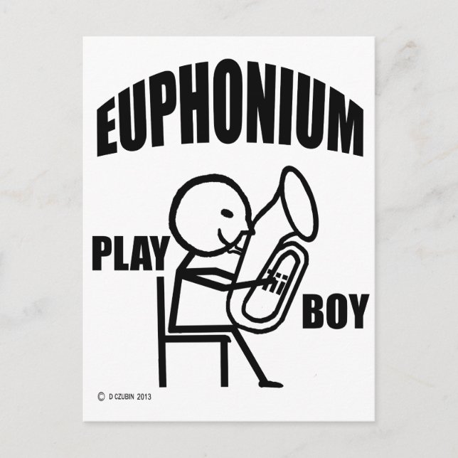 Cartão Postal Euphonium Play Boy (Frente)