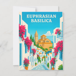 Cartão Postal Euphrasian Basilica Poreč Croácia Viagens vintage